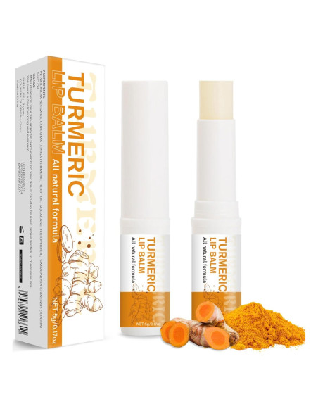 Bálsamo Labial Natural MUREND 2PCS con Cúrcuma Hidratante