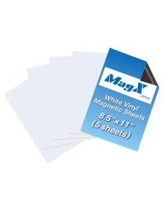 Hojas Magnéticas Flexibles MagX 21.6 x 27.9 cm - 5 Unidades