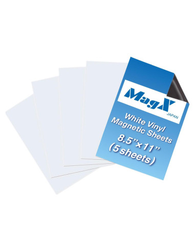 Hojas Magnéticas Flexibles MagX 21.6 x 27.9 cm - 5 Unidades