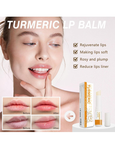 Bálsamo Labial Natural MUREND 2PCS con Cúrcuma Hidratante