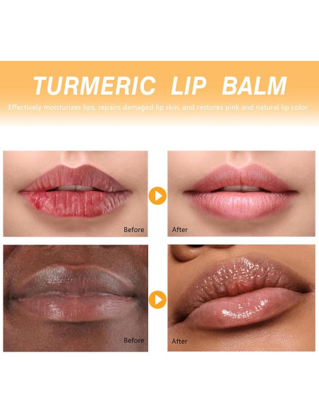 Bálsamo Labial Natural MUREND 2PCS con Cúrcuma Hidratante