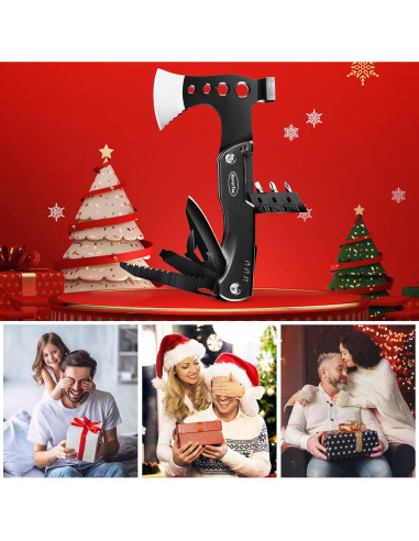 Hacha Multiherramienta RoverTac 11 en 1 Acero Inoxidable Camping