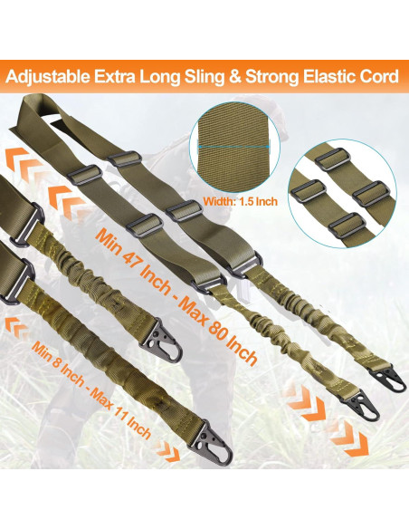 Sling Tradicional 2 Puntos REERON Verde Ajustable 203 cm