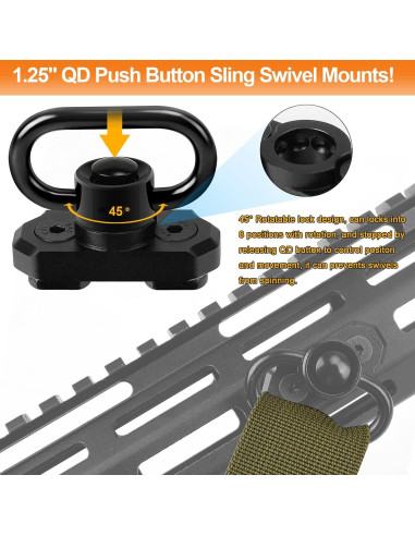 Sling Tradicional 2 Puntos REERON Verde Ajustable 203 cm