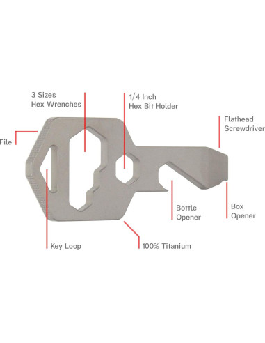 Llave Multi-Herramienta Northwall de Titanio 10 en 1 EDC