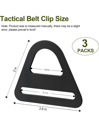 Clip de Cinturón Táctico Zak Tool - Paquete de 3 Unidades