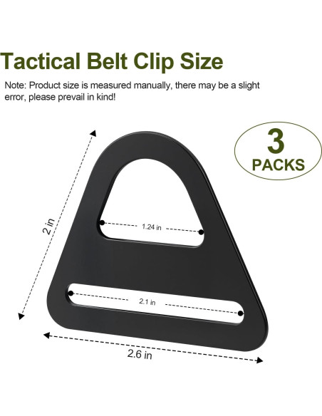 Clip de Cinturón Táctico Zak Tool - Paquete de 3 Unidades