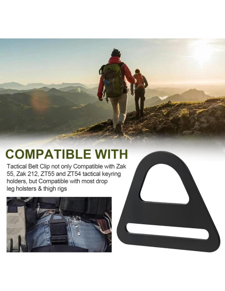 Clip de Cinturón Táctico Zak Tool - Paquete de 3 Unidades