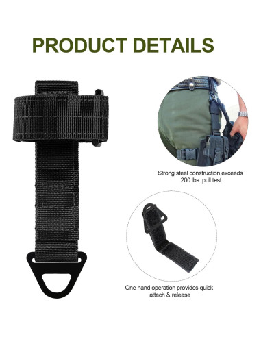 Clip de Cinturón Táctico Zak Tool - Paquete de 3 Unidades