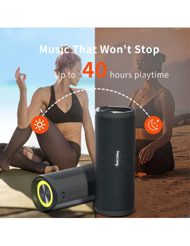 Altavoz Bluetooth HEYSONG REVERB Impermeable 40H Sonido Estéreo