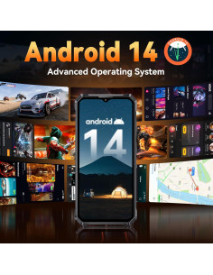 OUKITEL G1 Teléfono Resistente 24GB RAM 256GB ROM Android 14 2