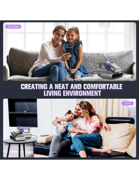 Aspiradora de Cama UZK MV11-02 500W con Luz UV y Calentamiento