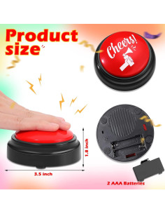 Botón de Fiesta con Sonido Trompeta de Aire HyDren 10 cm 2