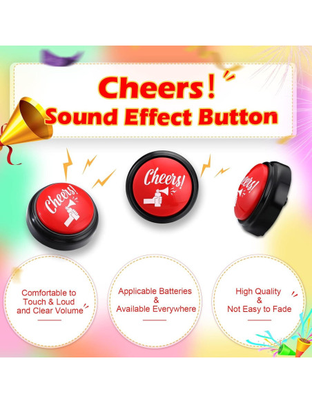 Botón de Fiesta con Sonido Trompeta de Aire HyDren 10 cm