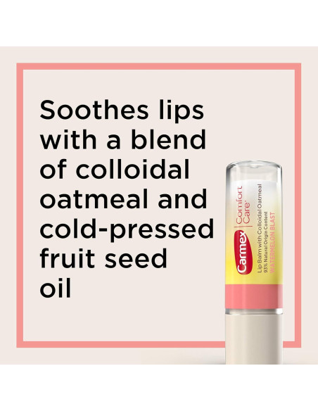 Bálsamo Labial Carmex Comfort Care con Avena Coloidal 4.25g - Sabor Sandía (Paquete de 2)
