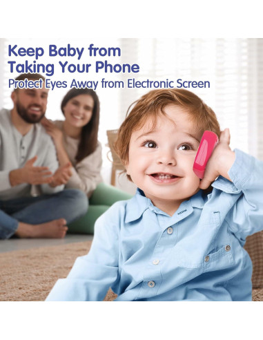 Teléfono Juguete para Bebé BABYFUNY Rosa 15 Funciones 12-18 Meses