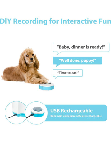 Dispensador Automático de Golosinas para Perros PETGEEK - Control Remoto