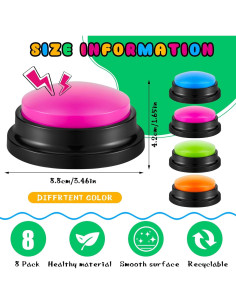 Botones Grabables para Juegos Honoson - 8 Piezas Color Fresco 2