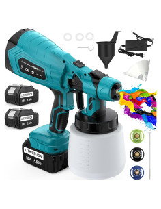 Pulverizador de pintura inalámbrico DEJUNPIOOL 1000ml 5.5Ah
