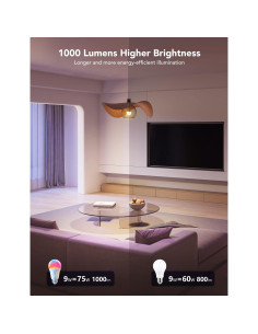 Bombilla LED Inteligente Govee H6006, 1000LM RGBWW, Wi-Fi y Bluetooth 2