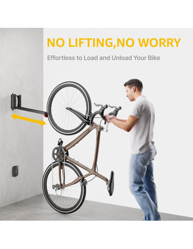 Soporte de Pared para Bicicleta monTEK Giratorio 35 kg
