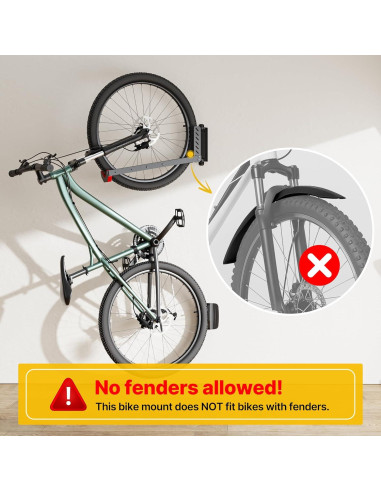 Soporte de Pared para Bicicleta monTEK Giratorio 35 kg