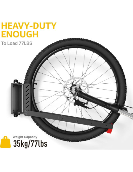 Soporte de Pared para Bicicleta monTEK Giratorio 35 kg