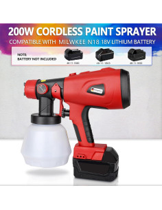 Pulverizador de Pintura Inalámbrico Philophca JNU-S-MWQ 200W 1000ml 2