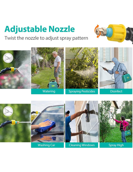 Pulverizador Eléctrico a Batería SideKing 5L con Varilla Telescópica