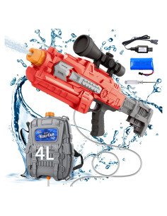 Pistola de Agua Eléctrica JOY SPOT! Mochila 4L Rango 12m