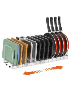 Organizador de Cocina Housolution Blanco con 14 Divisores Ajustables