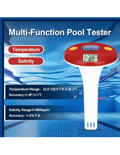 Probador de Salinidad GIDIGI para Piscinas con Tiras de pH 2
