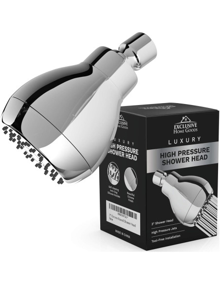 Cabezal de Ducha Alta Presión Heatsistence Cromo 9.5 LPM