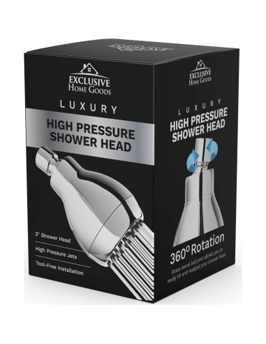 Cabezal de Ducha Alta Presión Heatsistence Cromo 9.5 LPM