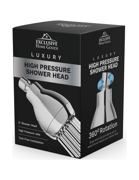 Cabezal de Ducha Alta Presión Heatsistence Cromo 9.5 LPM