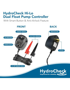 Interruptor de Flotador HydroCheck HC6000v2 para Sump 120V 2