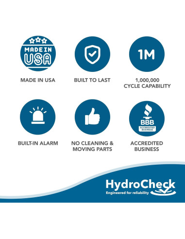 Interruptor de Flotador HydroCheck HC6000v2 para Sump 120V