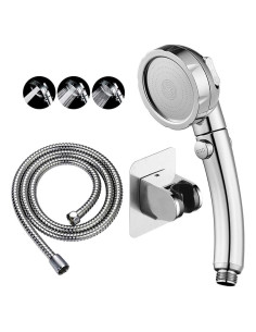 Cabezal de Ducha KAIYING Alta Presión 3 Modos Cromo