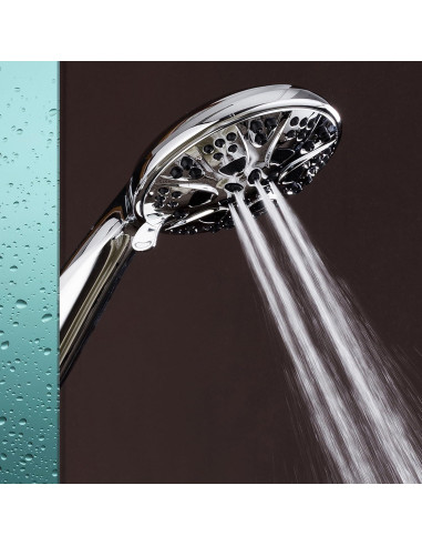 Cabezal de Ducha de Mano AquaDance 5" Cromado 6 Configuraciones