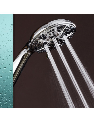 Cabezal de Ducha de Mano AquaDance 5" Cromado 6 Configuraciones