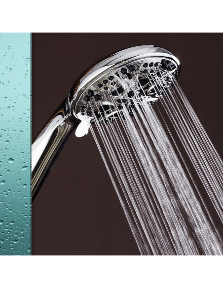 Cabezal de Ducha de Mano AquaDance 5" Cromado 6 Configuraciones
