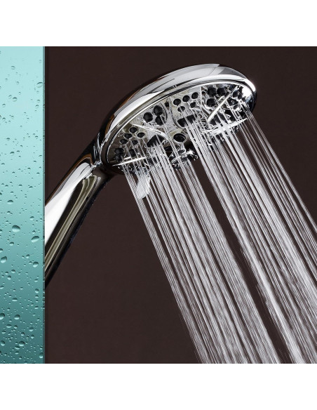 Cabezal de Ducha de Mano AquaDance 5" Cromado 6 Configuraciones