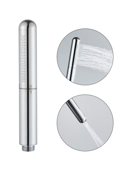 Cabezal de Ducha de Mano AAdct Cromo Redondo Alta Presión