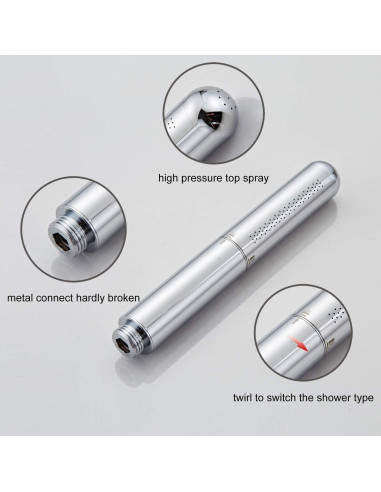 Cabezal de Ducha de Mano AAdct Cromo Redondo Alta Presión