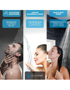 Cabezal de Ducha de Mano SparkPod 9 Modos Cromo Pulido 2
