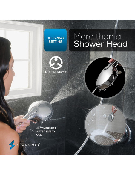 Cabezal de Ducha de Mano SparkPod 9 Modos Cromo Pulido