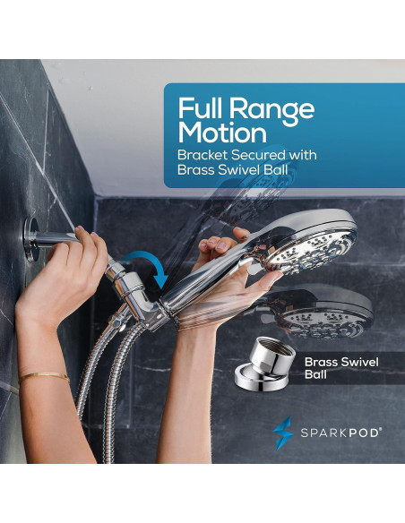 Cabezal de Ducha de Mano SparkPod 9 Modos Cromo Pulido