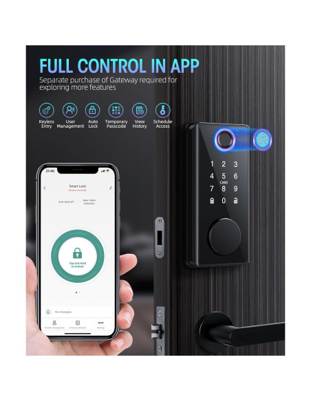 Cerradura Biométrica PSOS Inteligente para Puerta Principal Cerradura Biométrica PSOS Inteligente para Puerta Principal