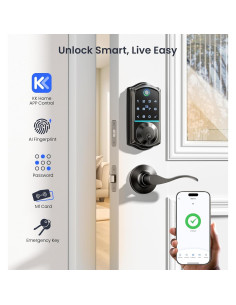 Cerradura Inteligente Veise VE017-L con Manijas y Control APP 2