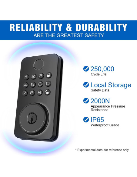 Cerradura Inteligente Biométrica Aulaborer DL-B1 - Sin Llave, Auto-Bloqueo, Control por App